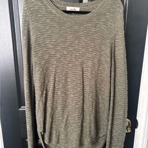 Redy Green Crew Neck Sweater Modern Knit